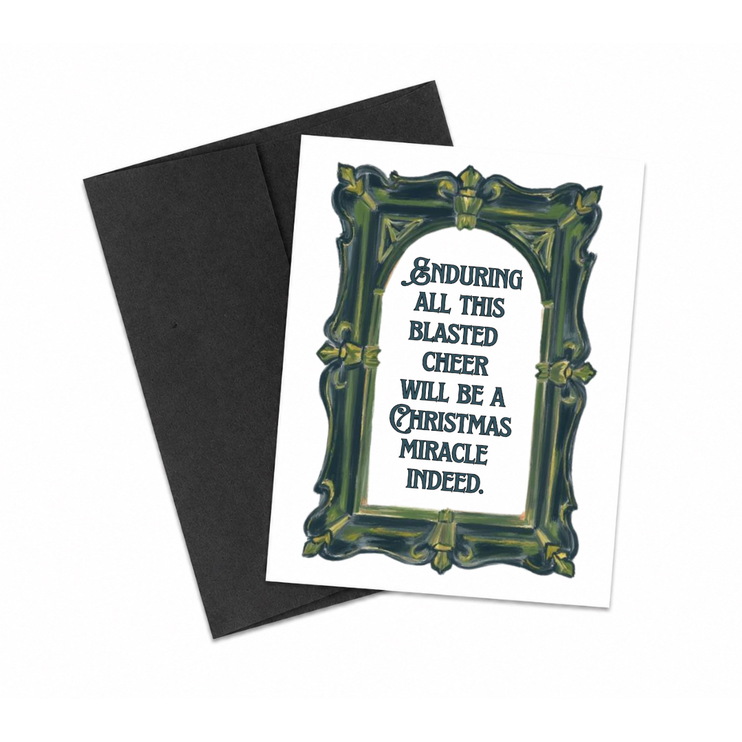 Sarcastic Dark Humor Christmas Miracle Notecard