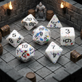 Prismatic Paintburst Resin Dice Set