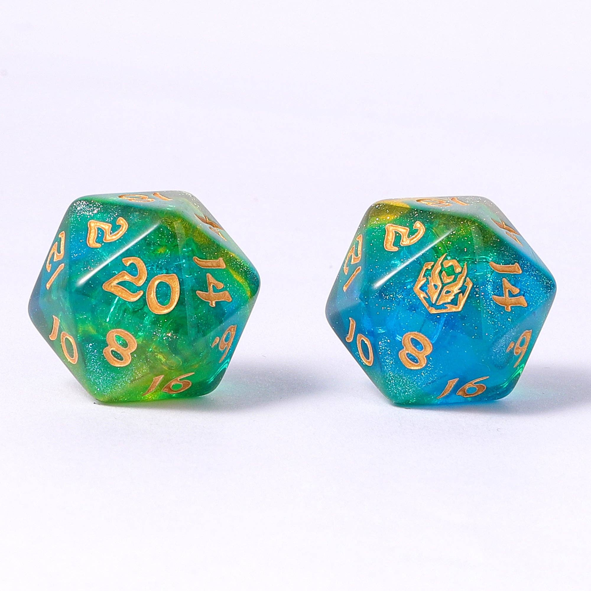 Wyrmforged Rollers - Rounded Edge 8 Piece Polyhedral Dice se