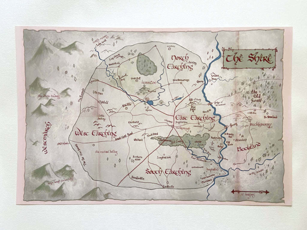 Map of the Shire // 11x17 LOTR Art Print