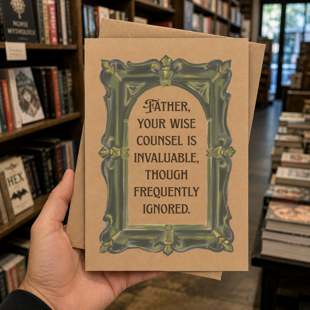 Humorous Father’s Day Card on Brown Kraft Paper 