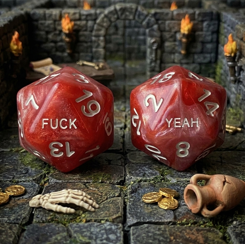 Fuck/Yeah D20 Dice Set