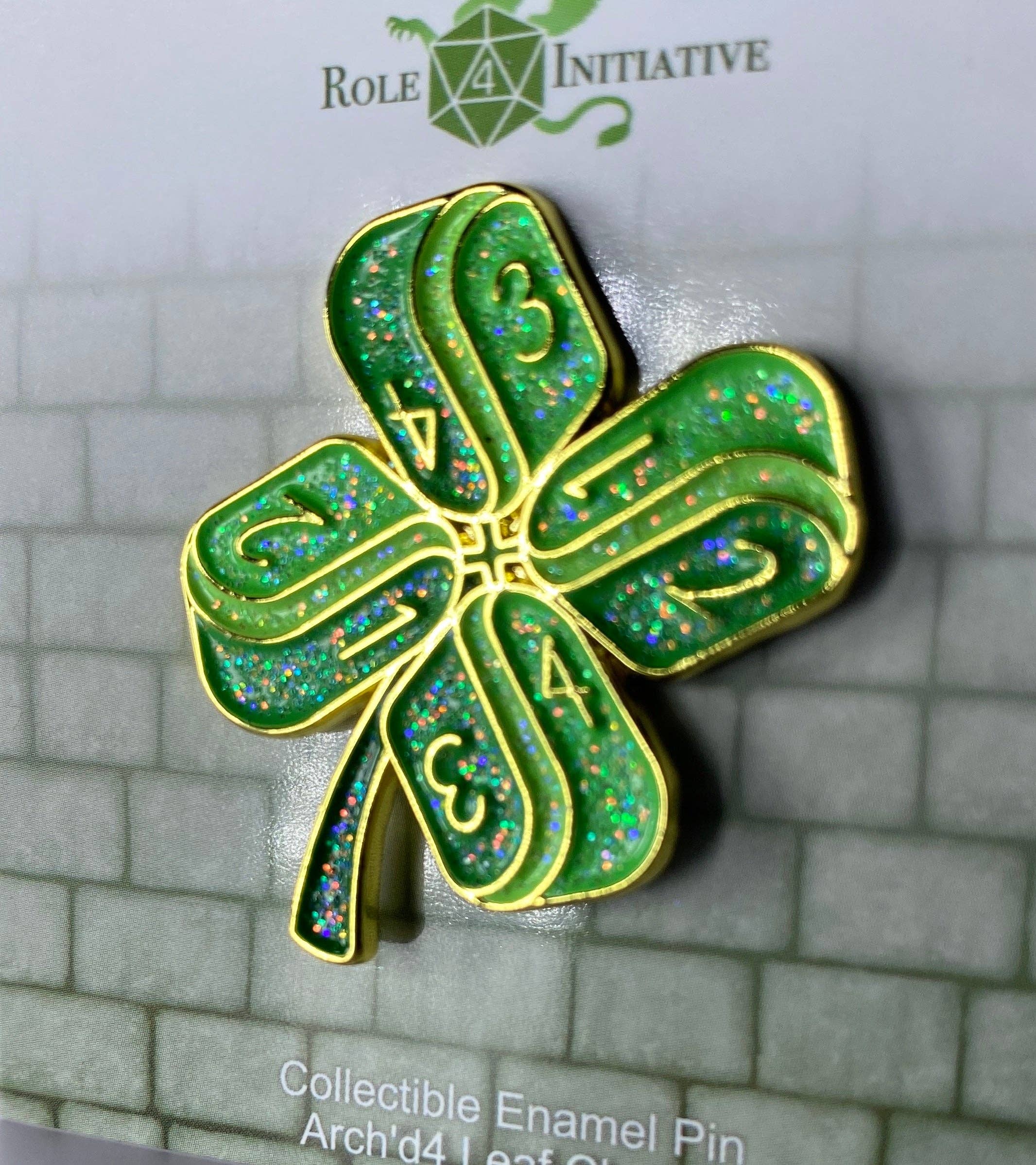 Arch'd4 Leaf Clover - Collectible Enamel Pin