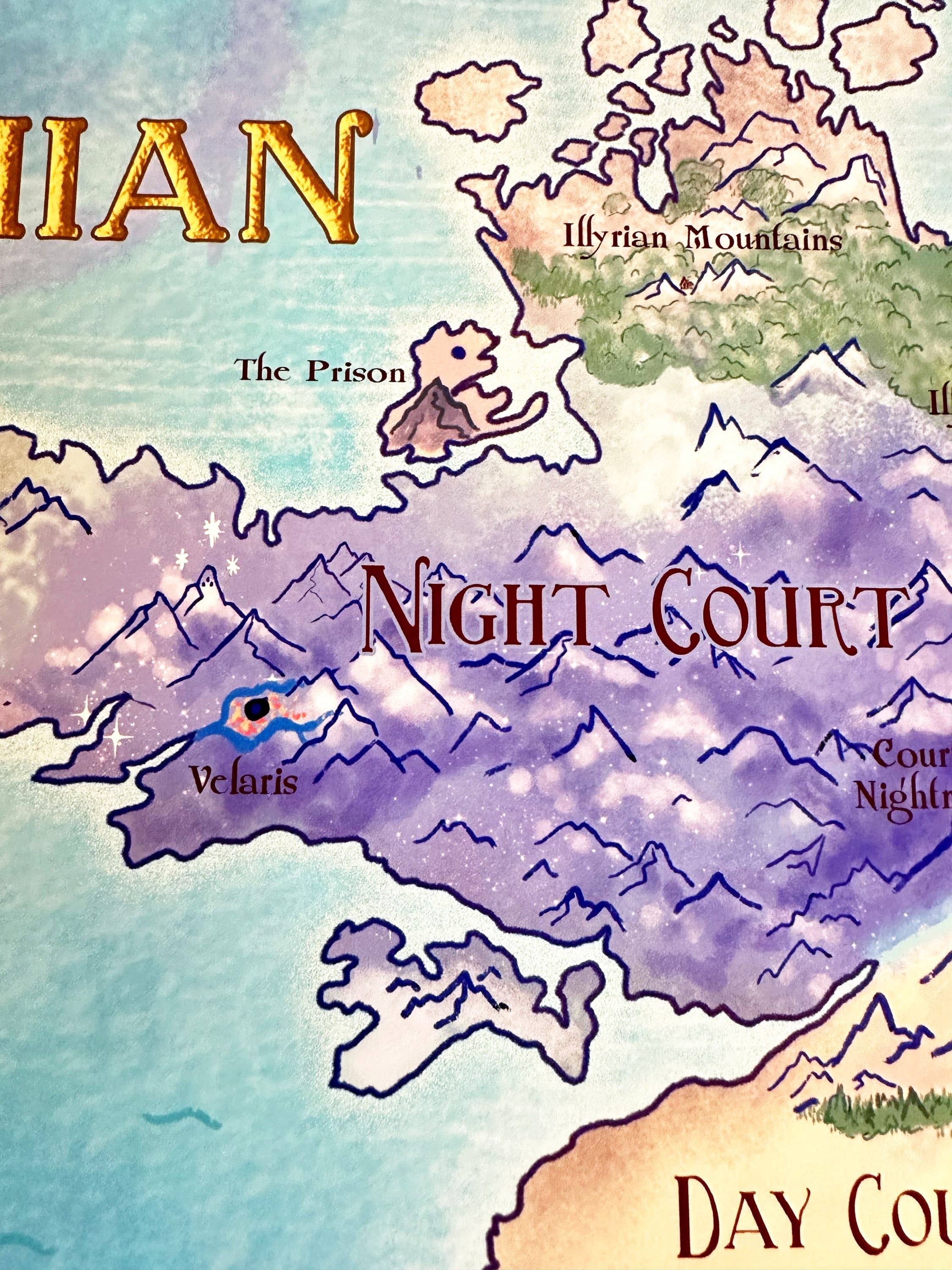 Prythian Map // Fantasy Landscapes // ACOTAR // Book Art