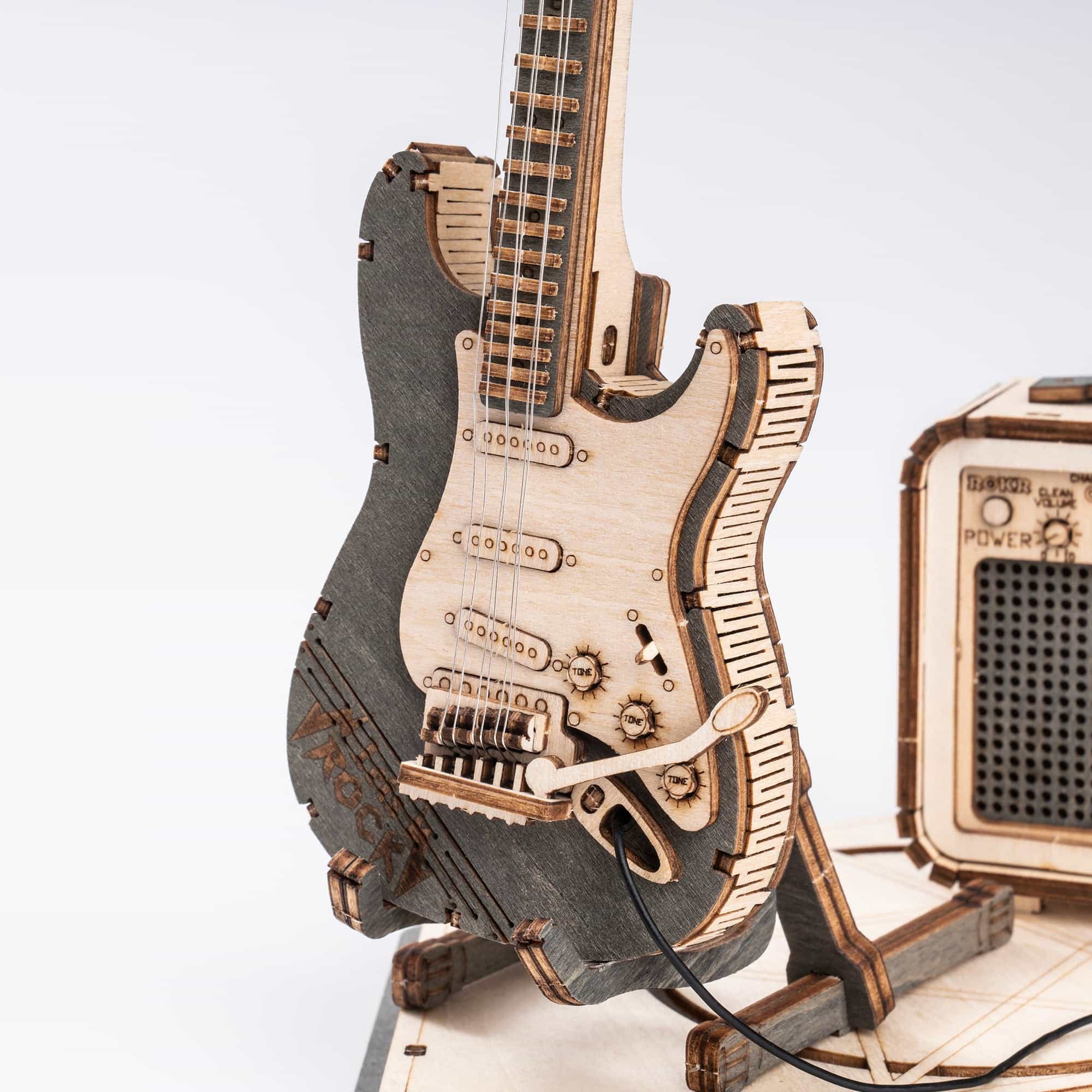 Electric Guitar Model 3D Wooden Puzzle