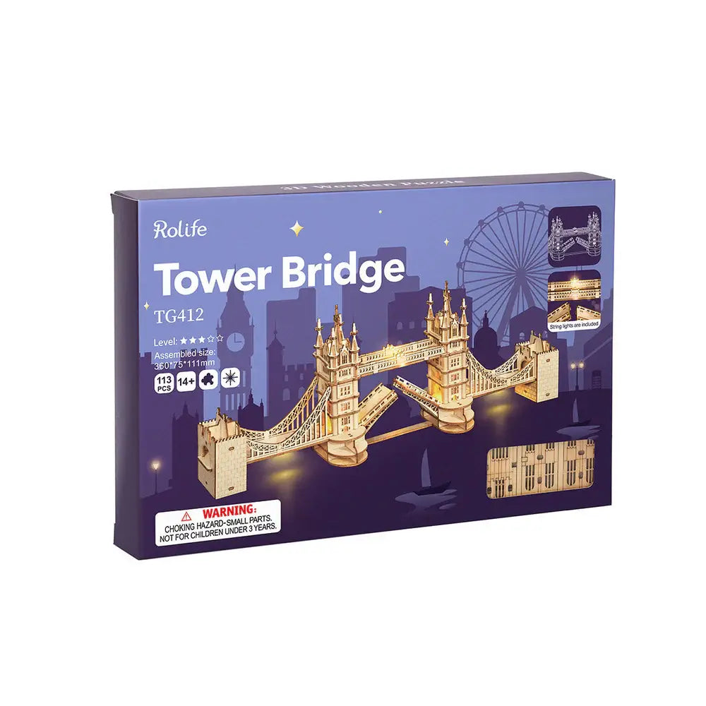 Rolife Tower Bridge with Lights 3D Wooden Puzzle