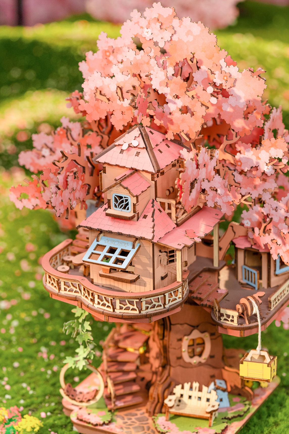 Sakura Tree House Rolife Wooden Puzzle DIY  Craft Kit