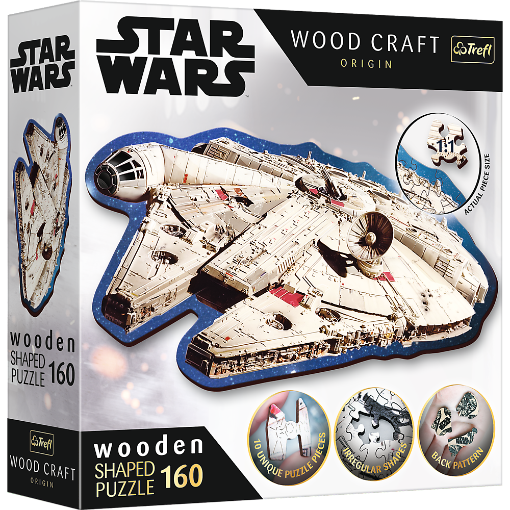 Trefl Wood 160 Piece Puzzle - Star Wars - Millennium Falcon