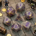 Celestial Gold Foil Resin Dice Set