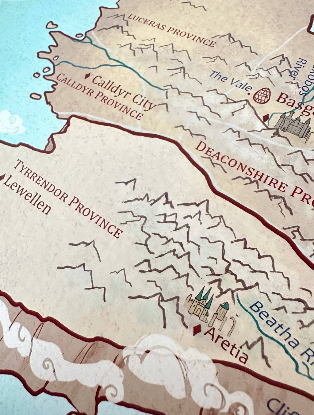 Empyrean Series Map // Navarre // Fourth Wing Fan Art // Lit