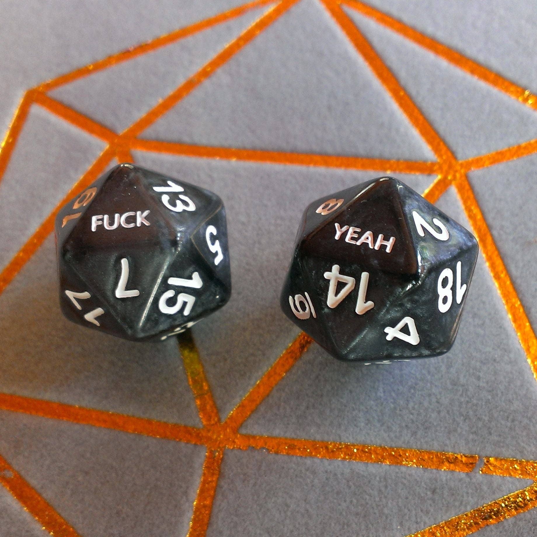 Fuck/Yeah D20 Dice Set