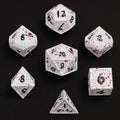 Solid Metal Behemoth Dice set - Blood Splatter