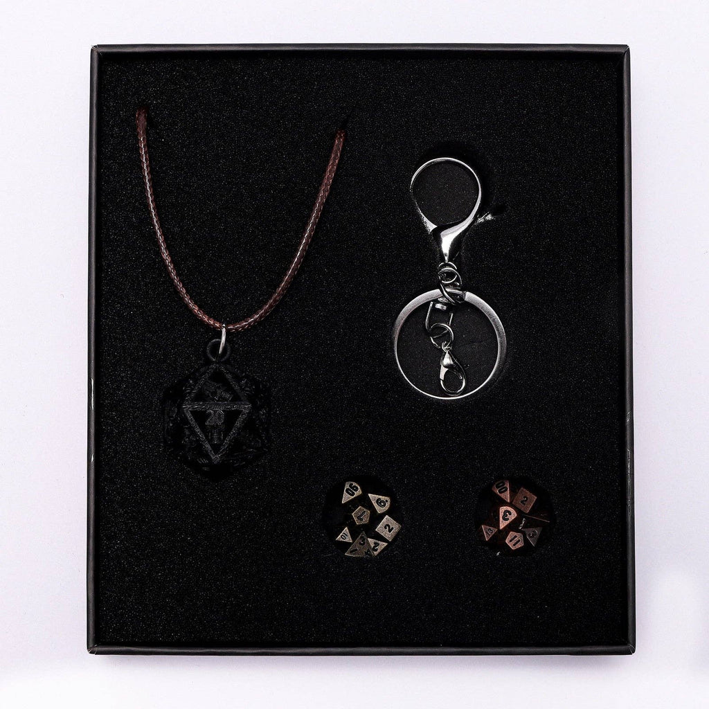 D20 Locket Gift Set - Matte Black