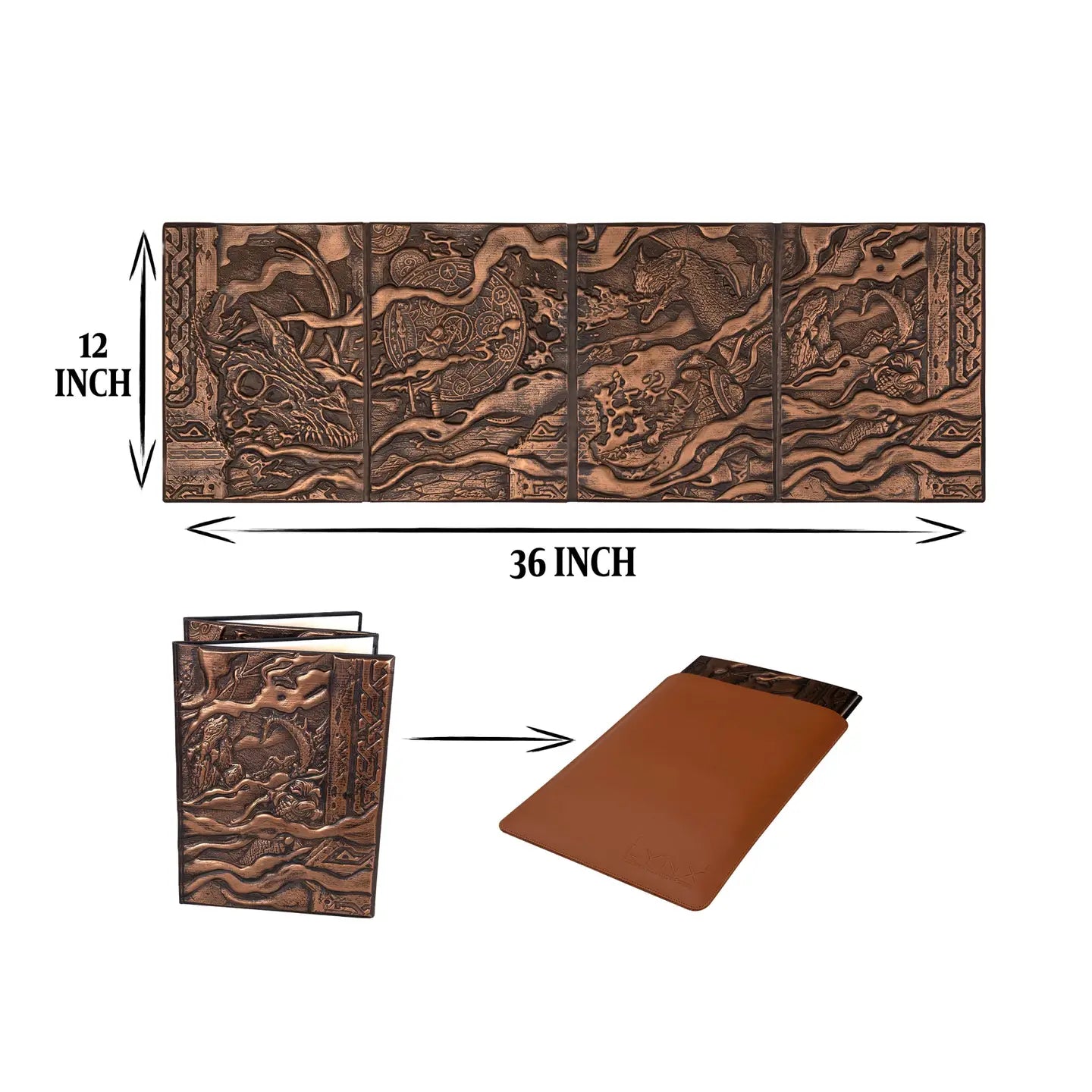 3D Faux-Leather Customizable Game Master Screen (DM/GM)