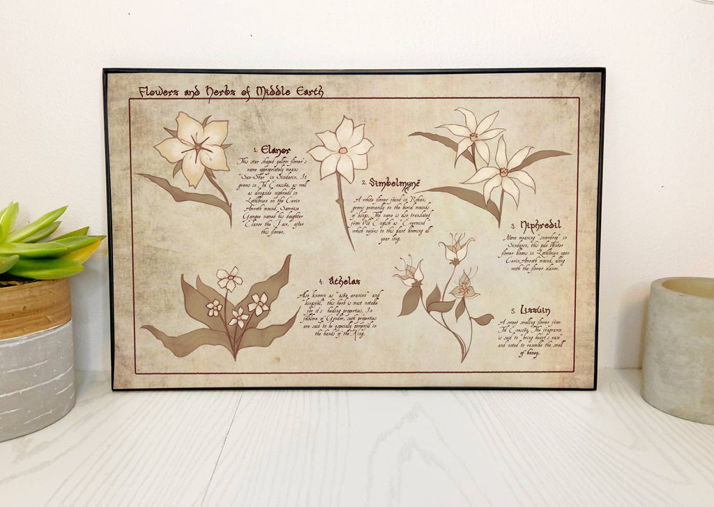 Flowers Of Middle Earth Art Print