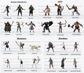 Assorted Pack of 10 Characters & Creatures - 28mm Plastic Minis