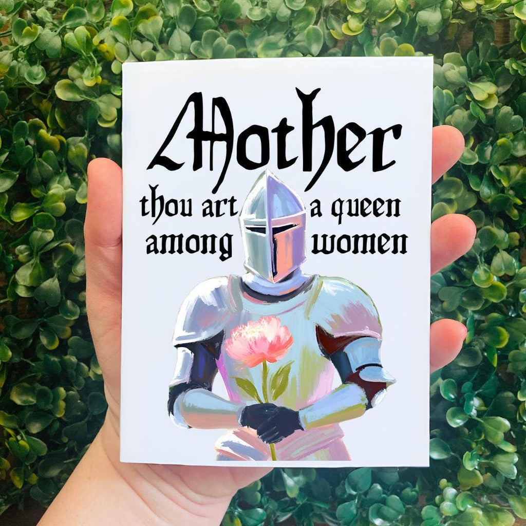 Medieval Knight Queen Renaissance Card for Mom 