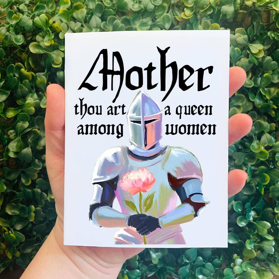 Medieval Knight Queen Renaissance Card for Mom 