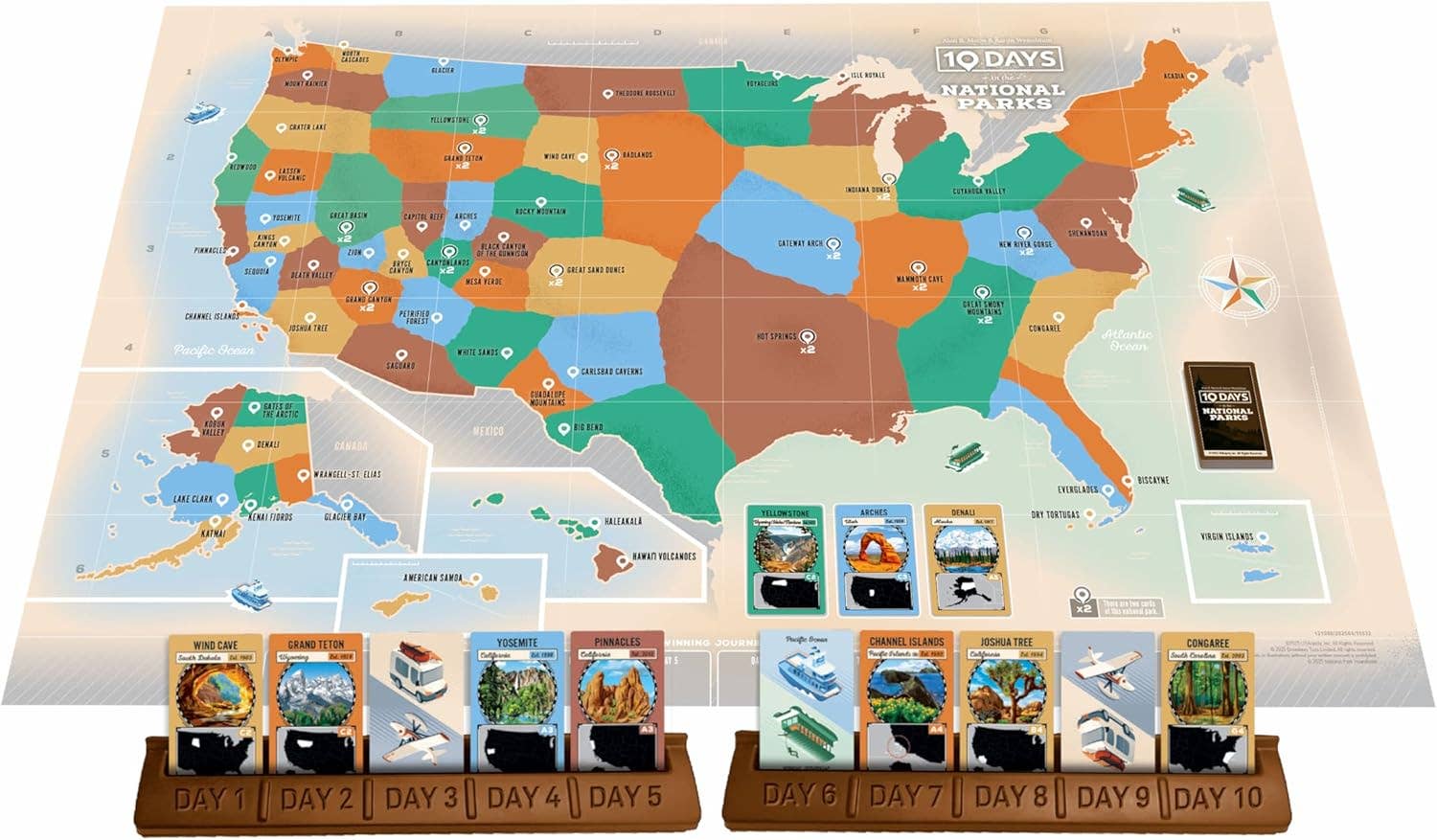 10 Days in the National Parks Board Game