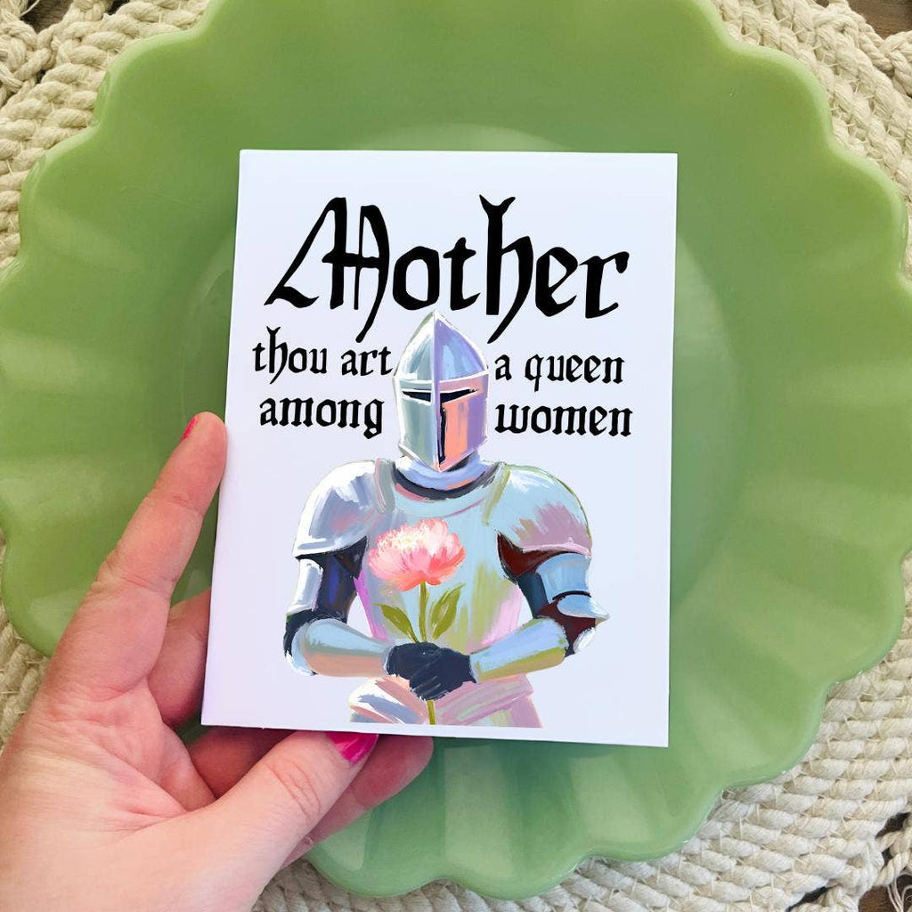 Medieval Knight Queen Renaissance Card for Mom 
