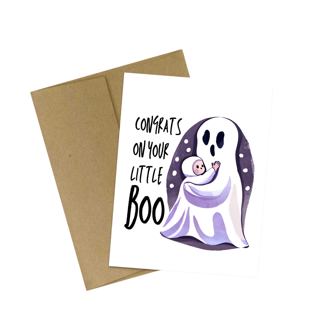Halloween Baby Shower Congrats Card For New Baby