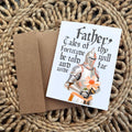 Medieval Knight Flower Father's Day/Birthday Card