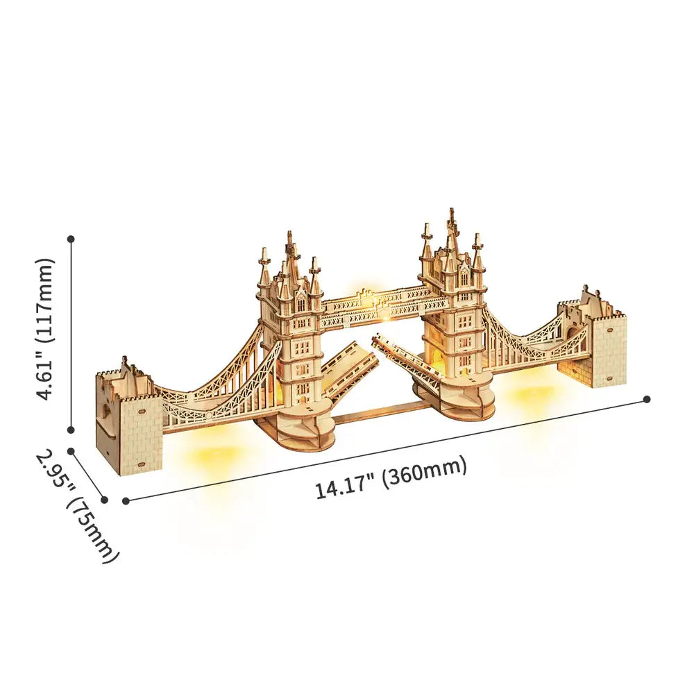 Rolife Tower Bridge with Lights 3D Wooden Puzzle