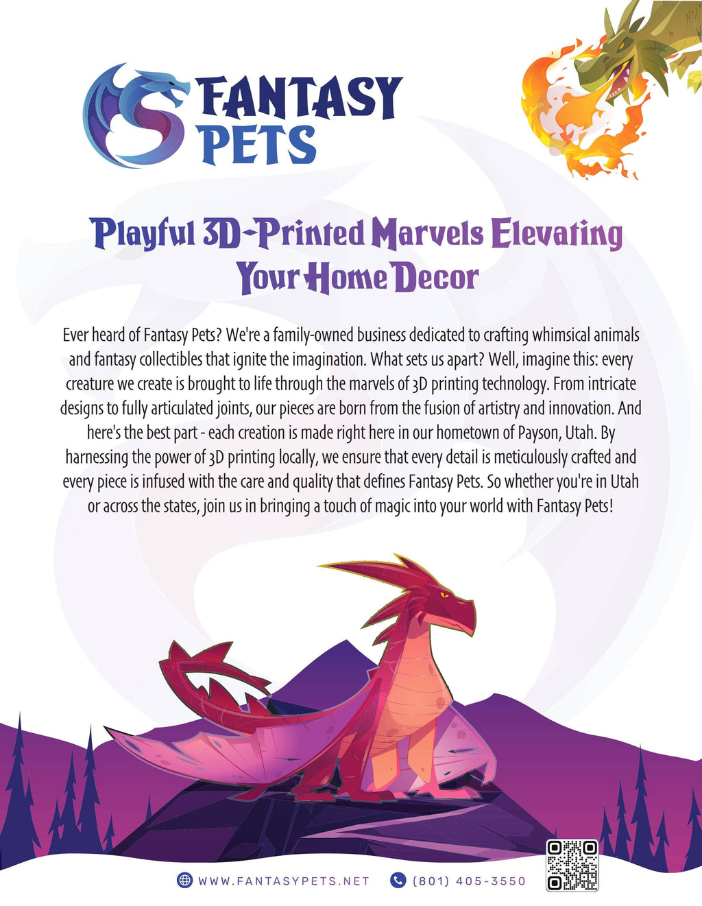 3D Printed Articulated Fantasy Toy Bundle – Display Set
