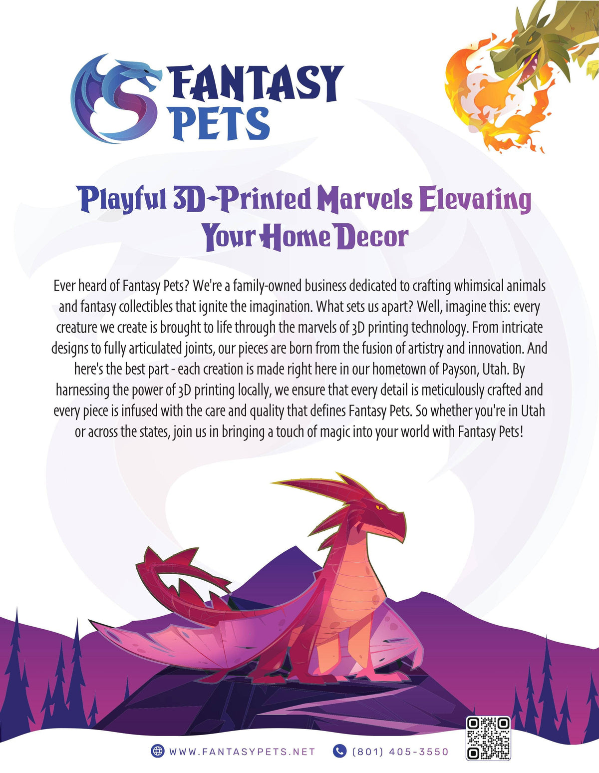 3D Printed Articulated Fantasy Toy Bundle – Display Set