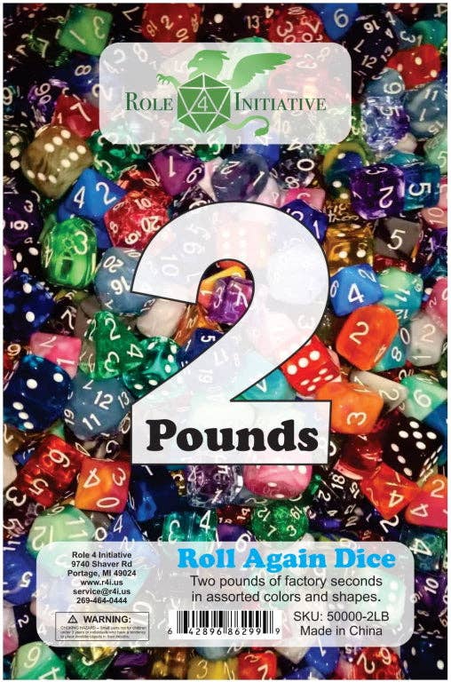 Roll Again Bulk Dice - in assorted colors, shapes, and styles