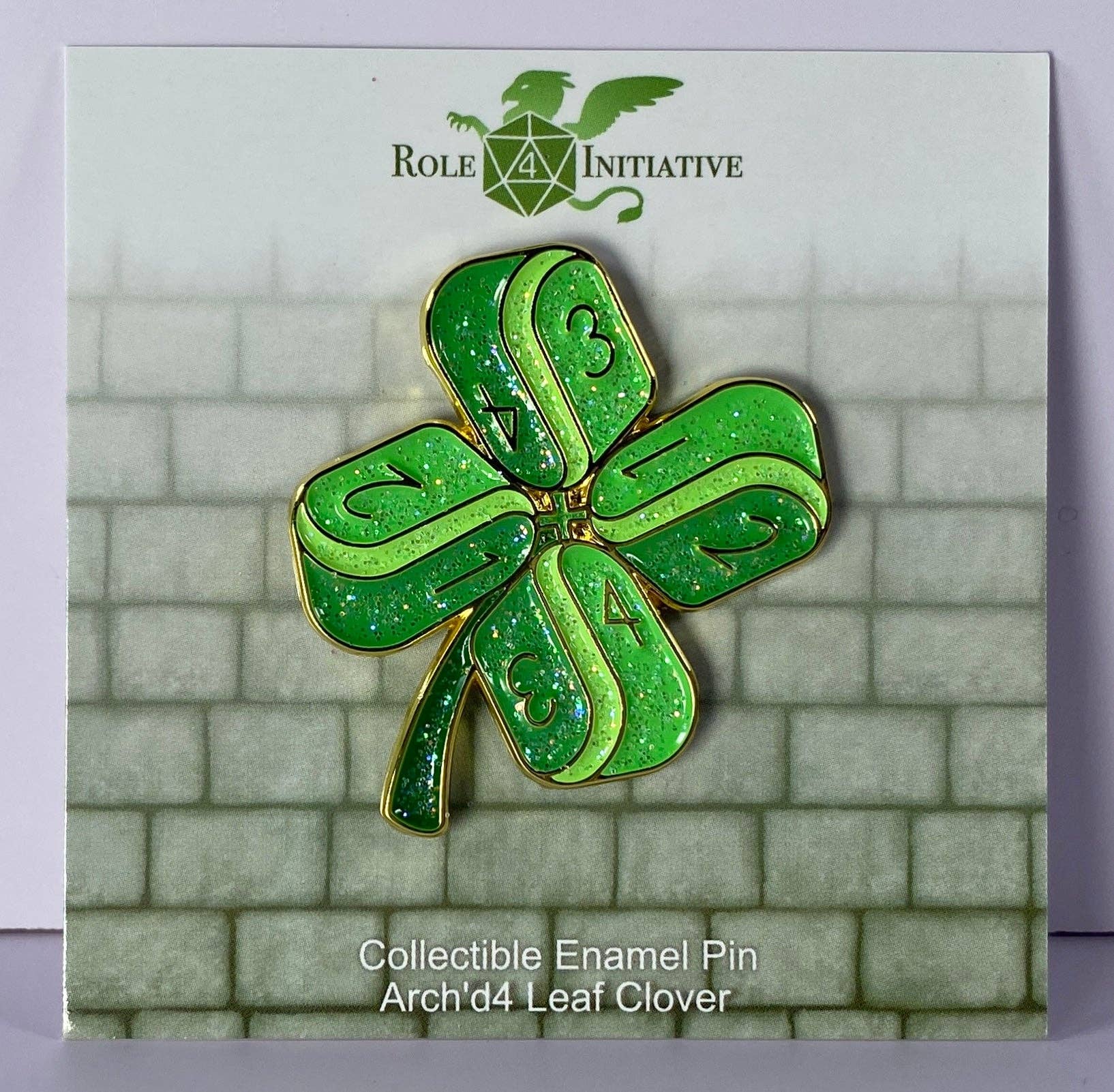 Arch'd4 Leaf Clover - Collectible Enamel Pin