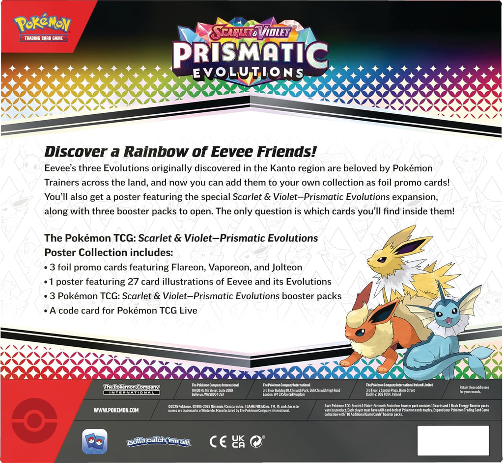 Pokemon TCG: Scarlet & Violet Prismatic Evolutions - Poster Collection Case