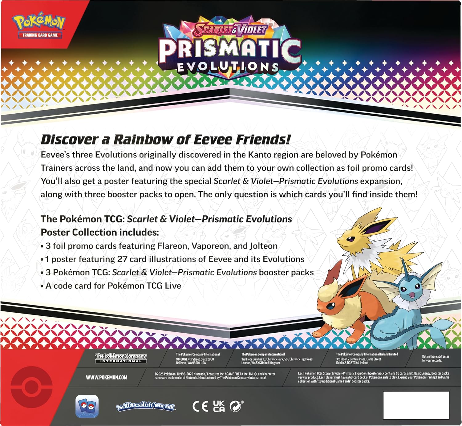 Pokemon TCG: Scarlet & Violet Prismatic Evolutions - Poster Collection Case