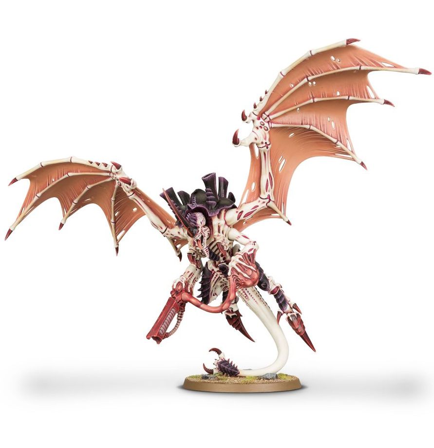 Fantasy figurine with a dragon-like creature on a white background