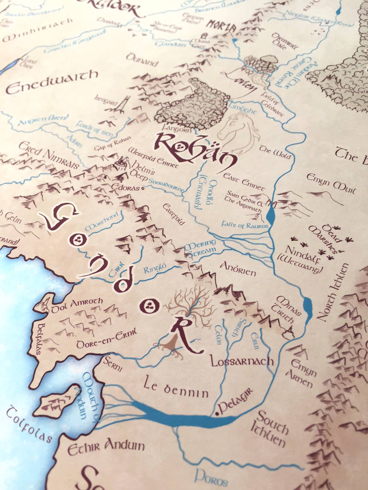 Map of Middle Earth // 11x17 Print