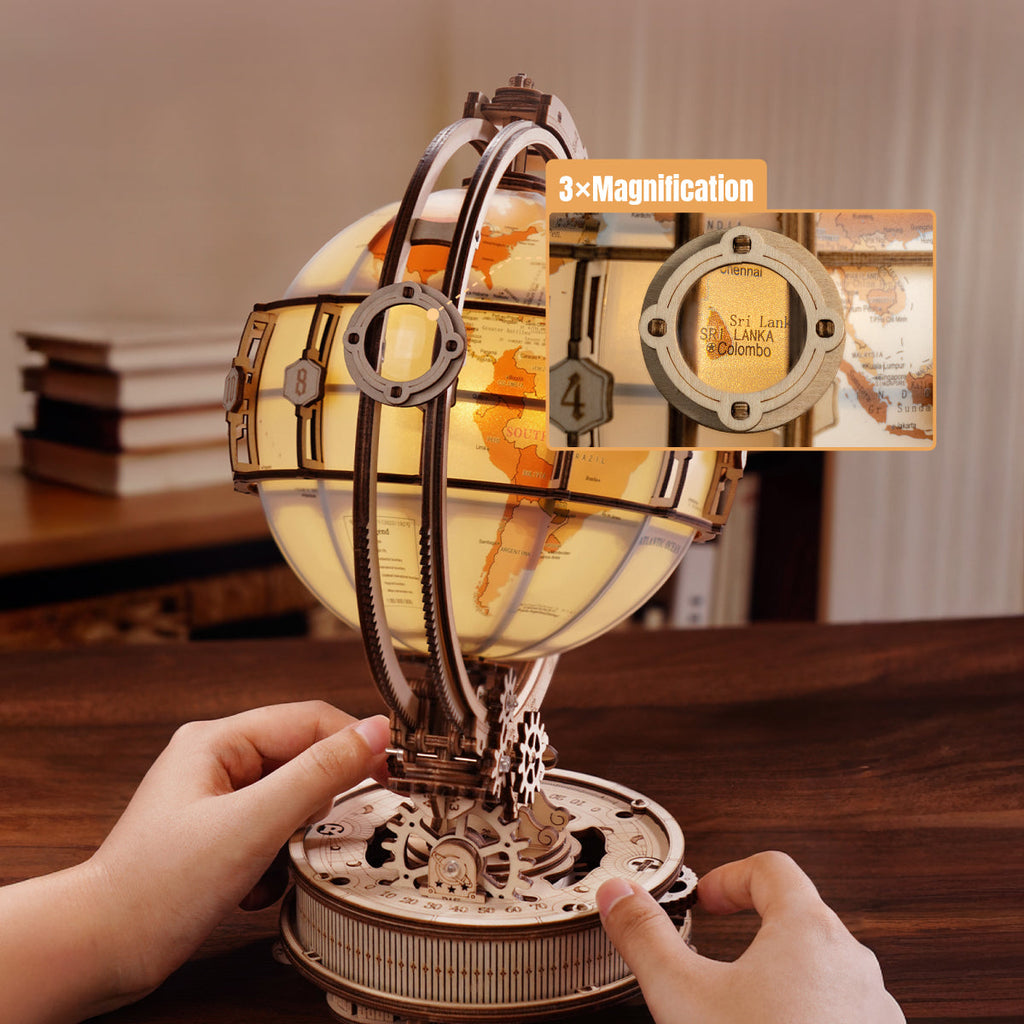 Luminous Globe 3D Wooden Puzzle (Electric Version)