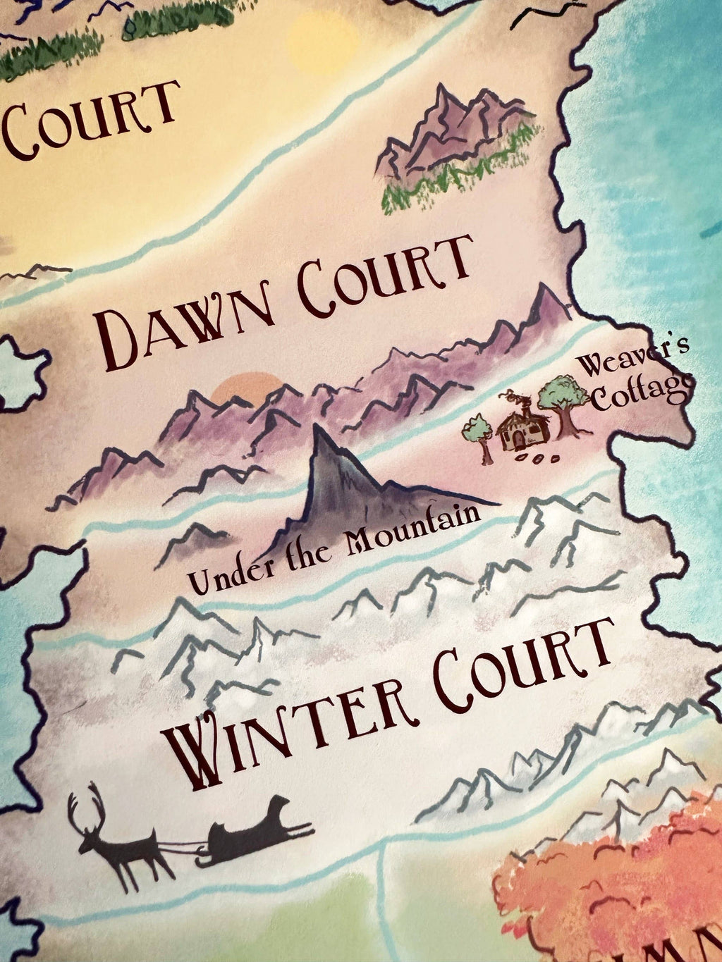 Prythian Map // Fantasy Landscapes // ACOTAR // Book Art