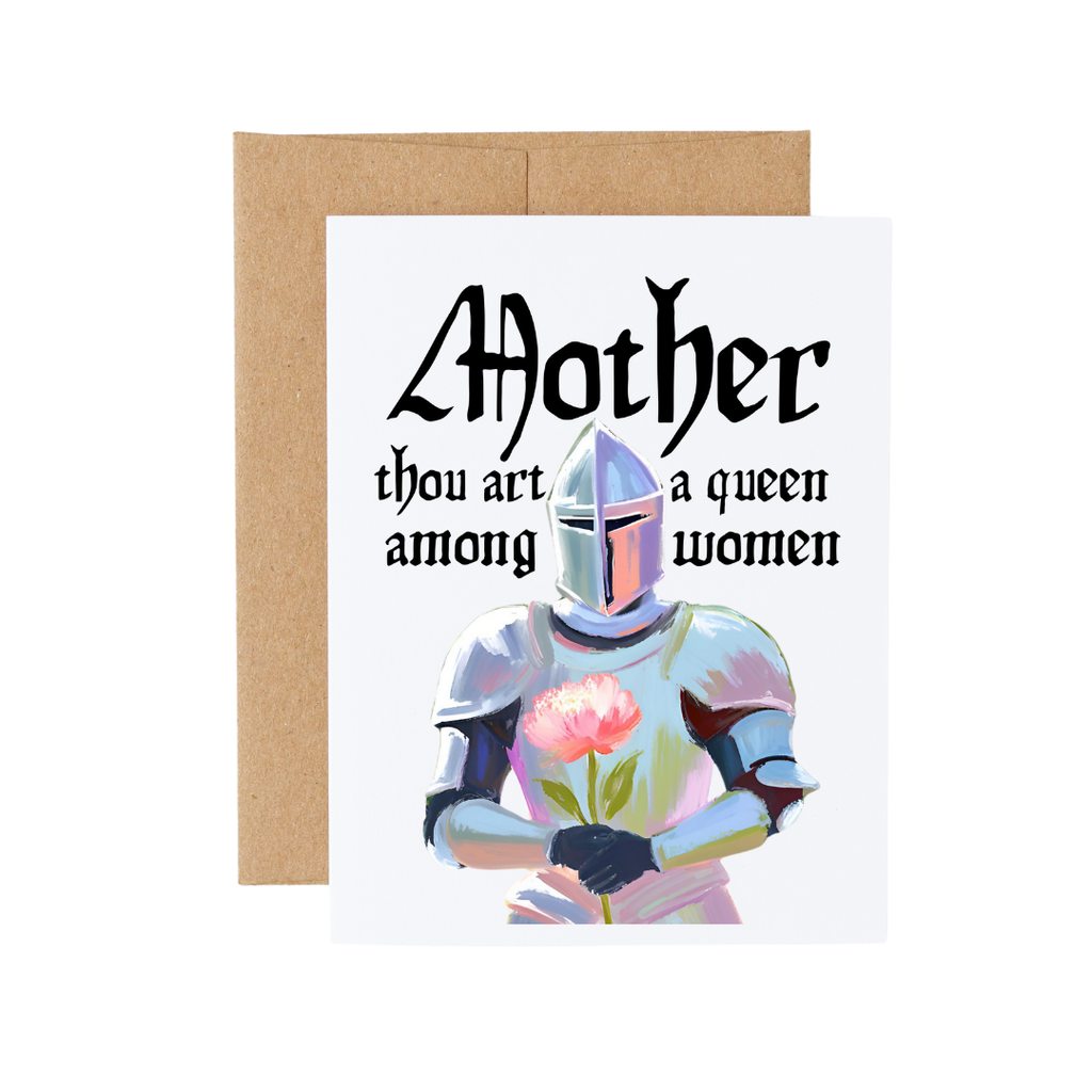 Medieval Knight Queen Renaissance Card for Mom 