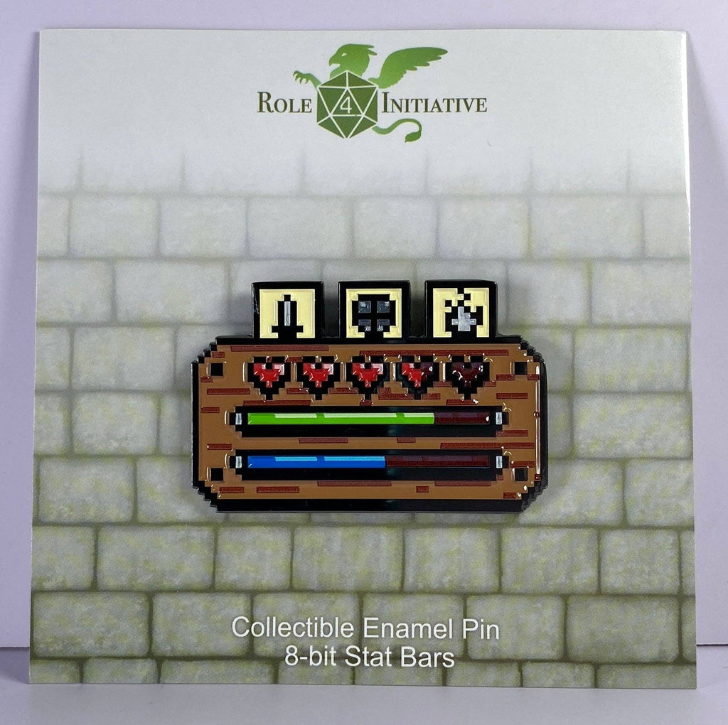 8-bit Stat Bars - Collectible Enamel Pin