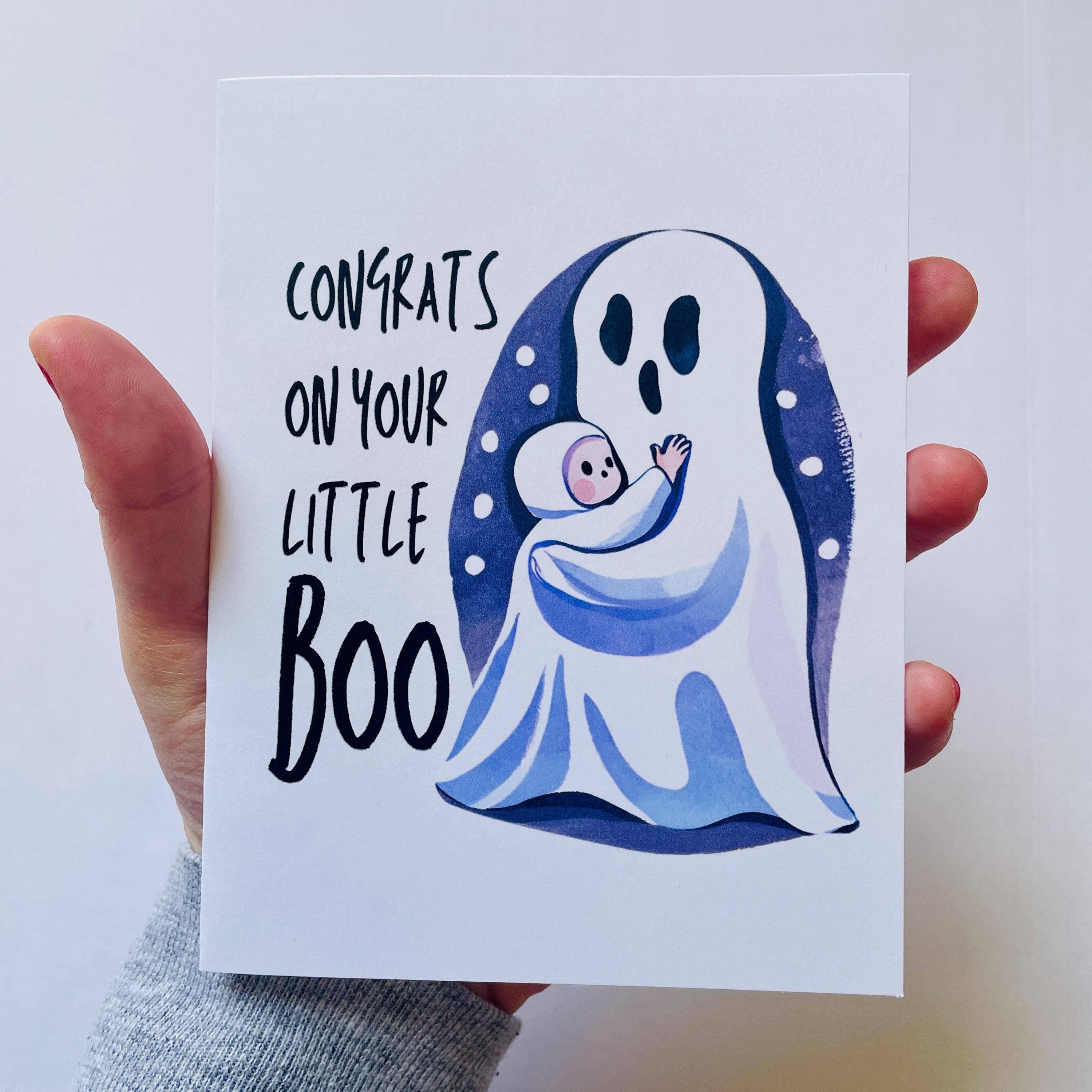 Halloween Baby Shower Congrats Card For New Baby