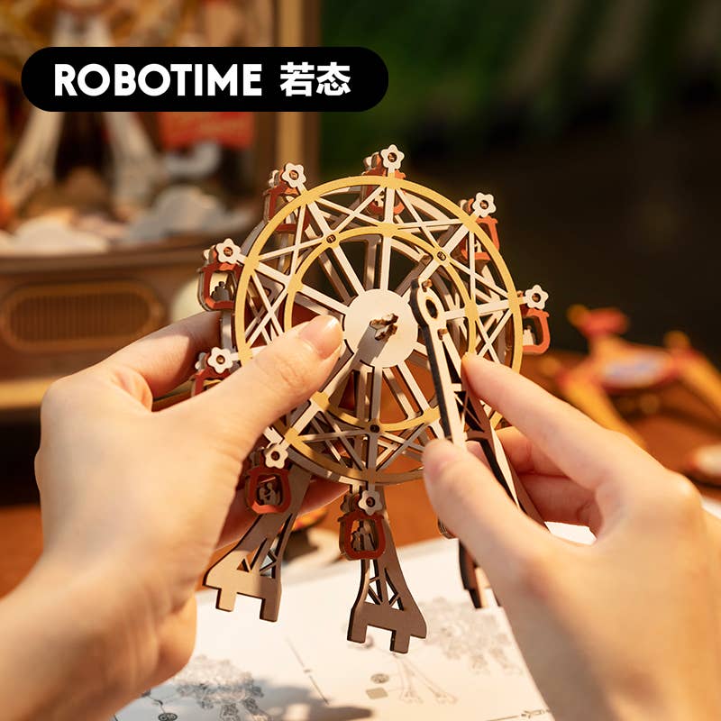 Sunset Carnival Rolife Music Box DIY Wooden Puzzles