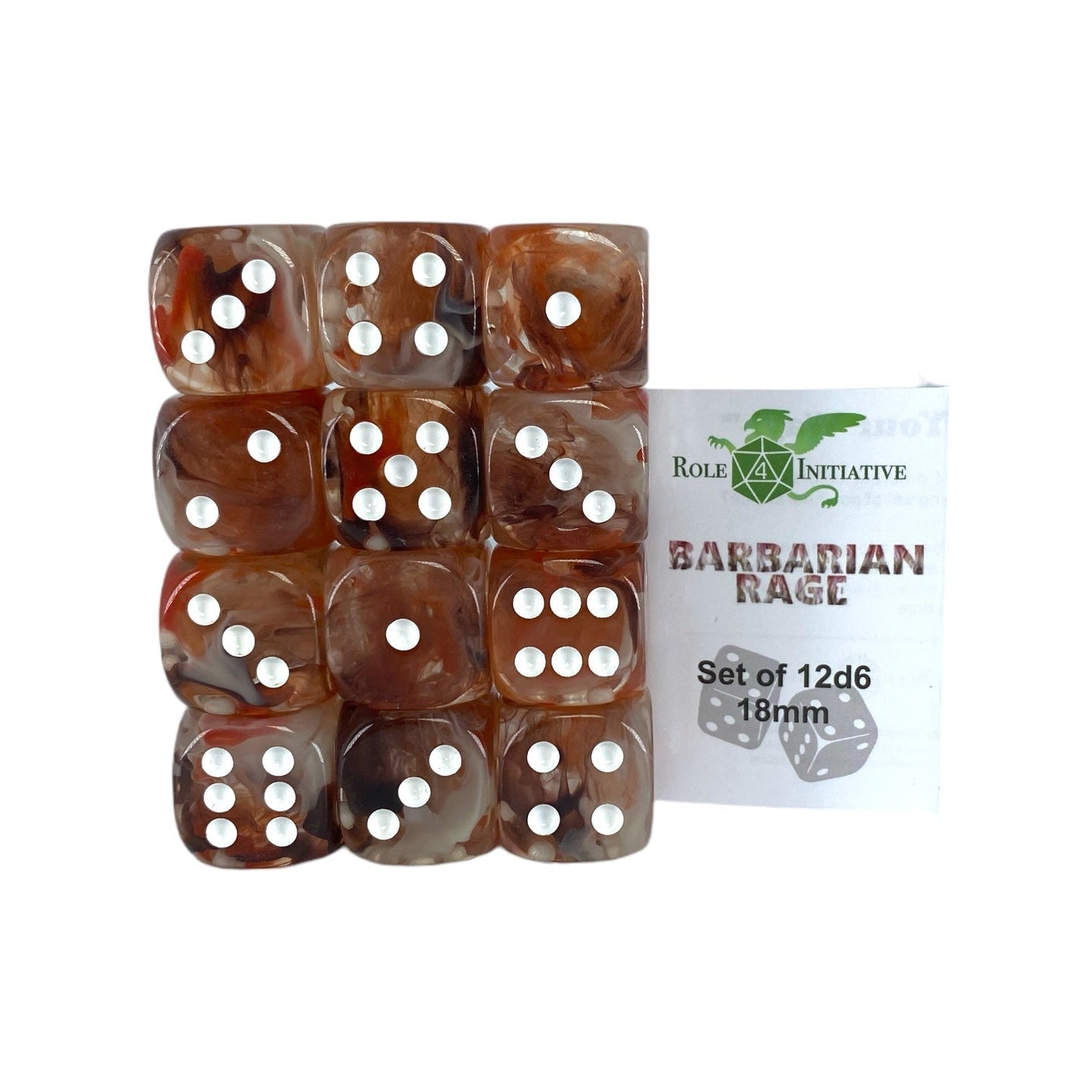 Diffusion Sets of 12d6 Pips 18mm Dice