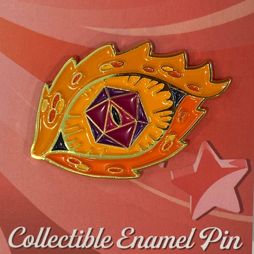 Eye of Winged Fire - 2024 Gen Con Pin Bazaar entry, Collectible Enamel Pin