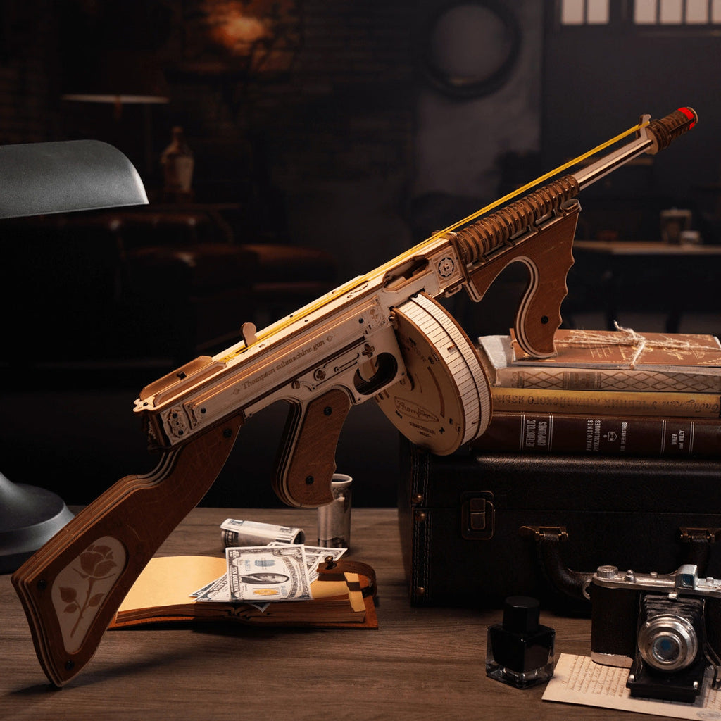 Thompson Submachine Toy Gun 3D Wooden Puzzle
