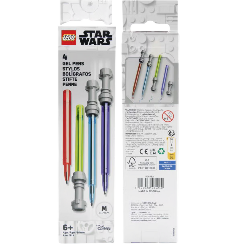 Star Wars Lightsaber Gel Pen 4pk