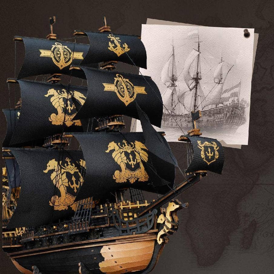 ROKR The Seahorse Barque 3D Wooden Puzzle