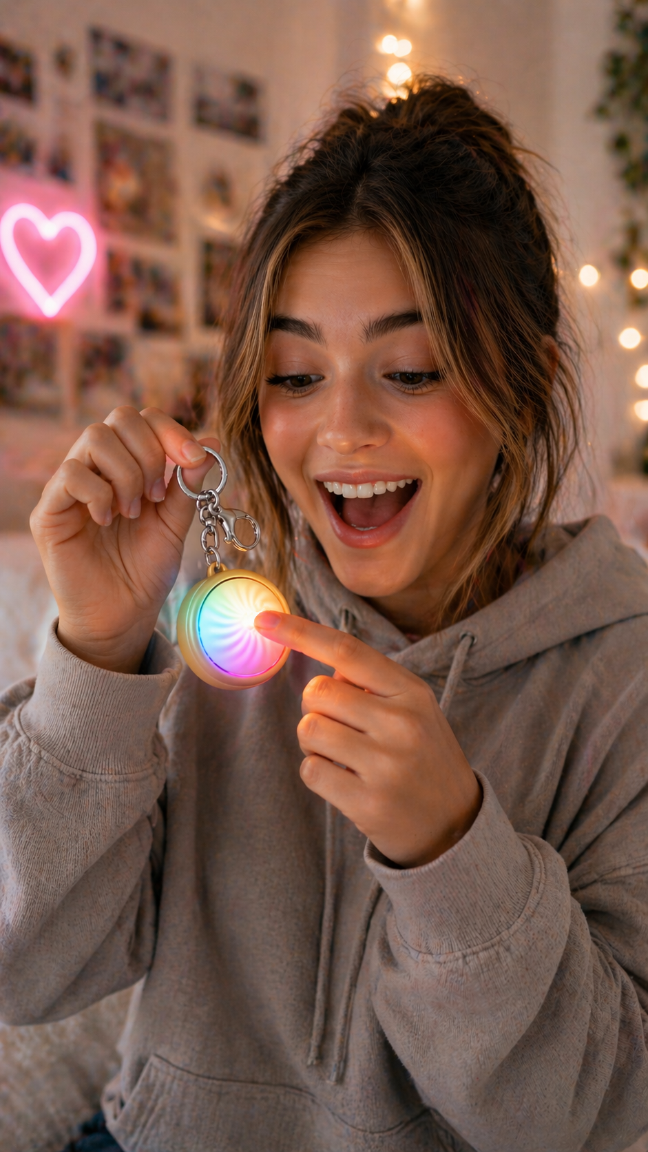 Fun Doh Dumpling Light-Up Click Fidget Keychain - 12/Display