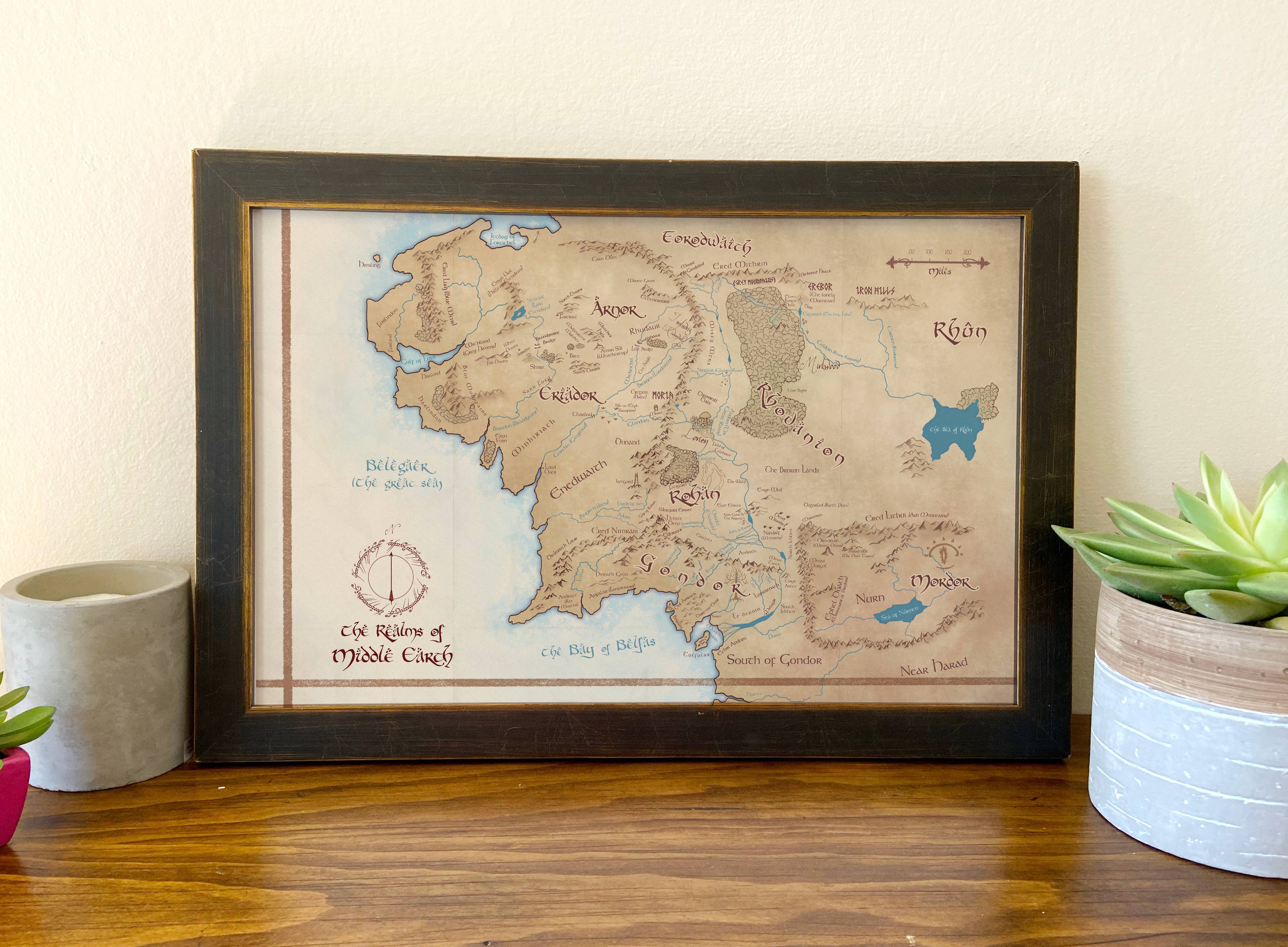 Map of Middle Earth // 11x17 Print