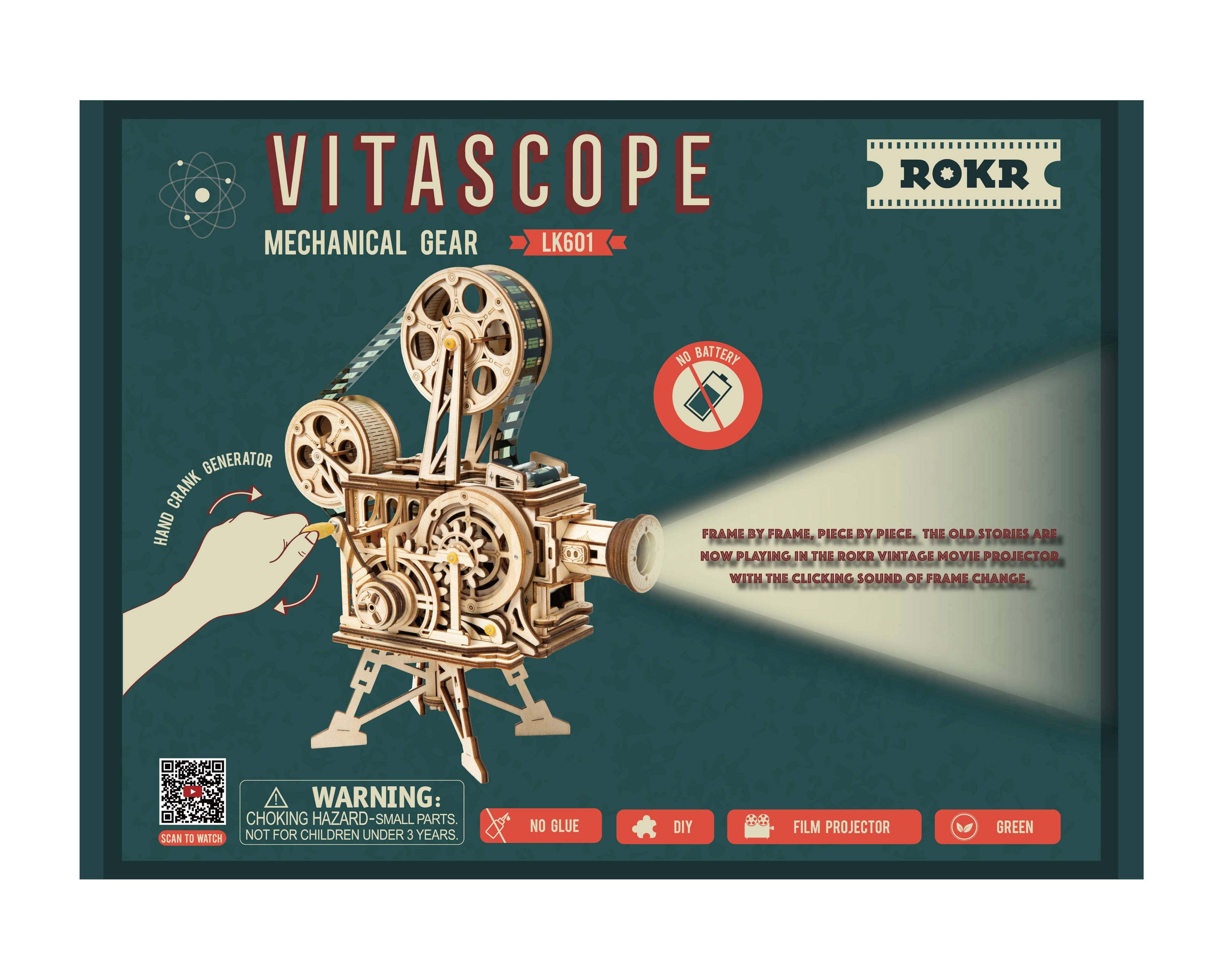 Vitascope - Working Projector, Hand-Crank Generator*