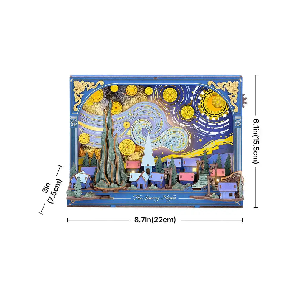 Rowood The Starry Night Wall Art 3D Wooden Puzzle